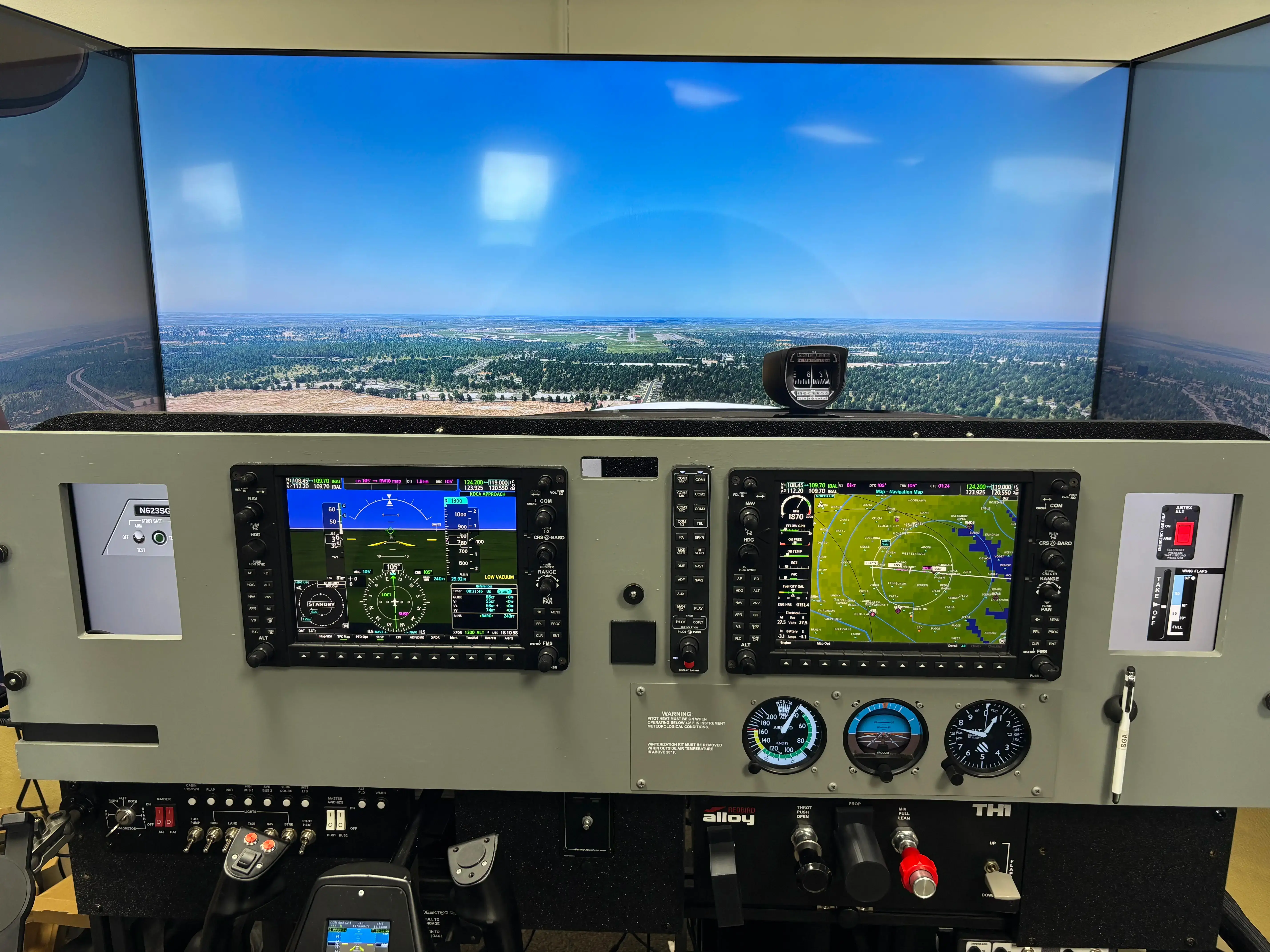 SG-2 flight simulator instrument panel