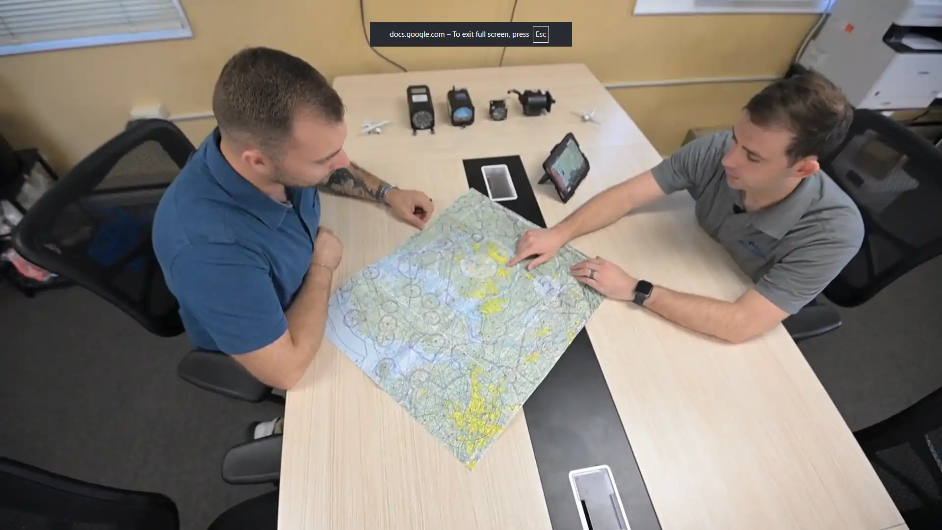Solid Ground Aviation Fort Meade MD - CFI explaining map to student during ground school