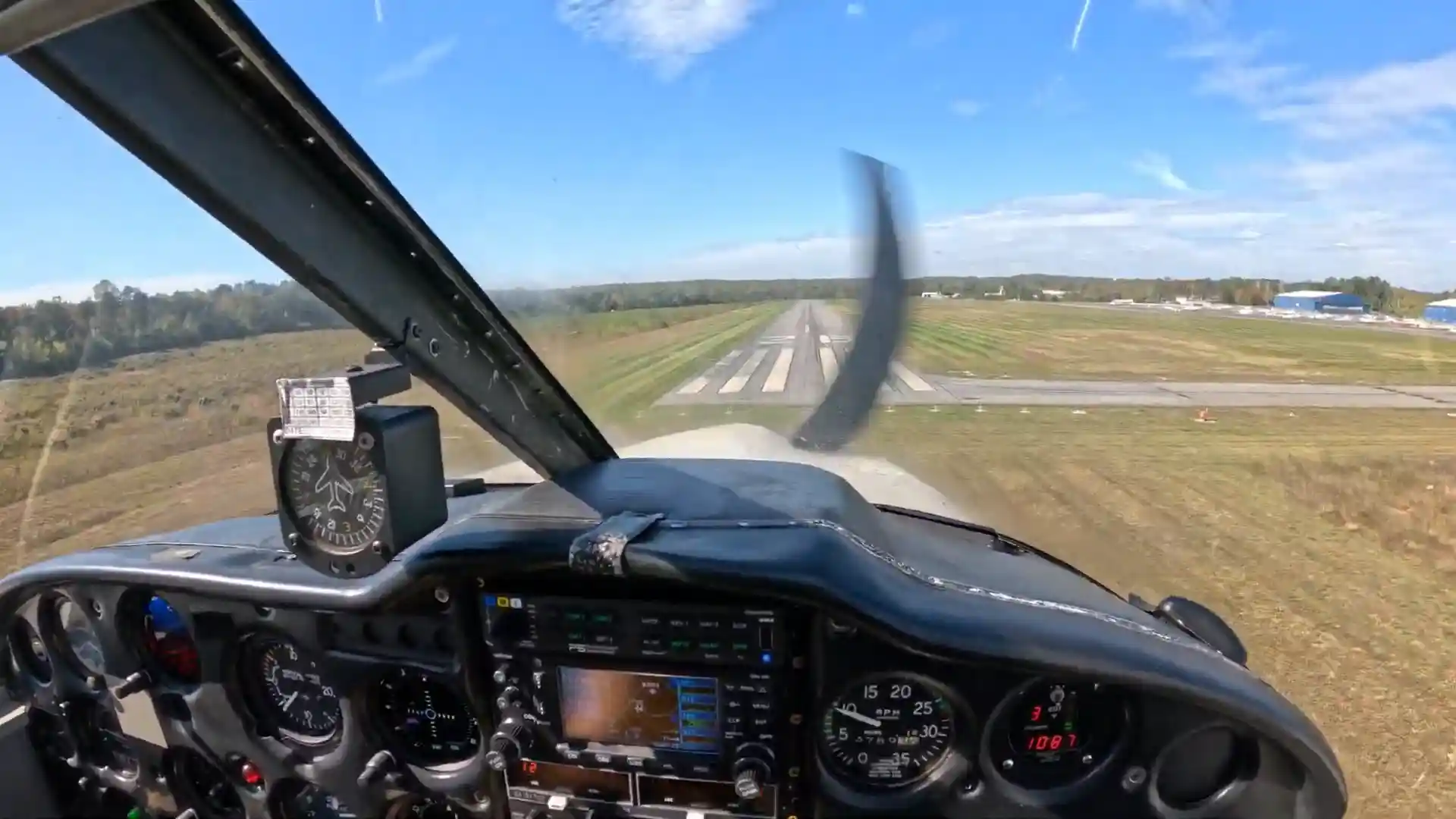 Instructor practicing maneuvers on simulator