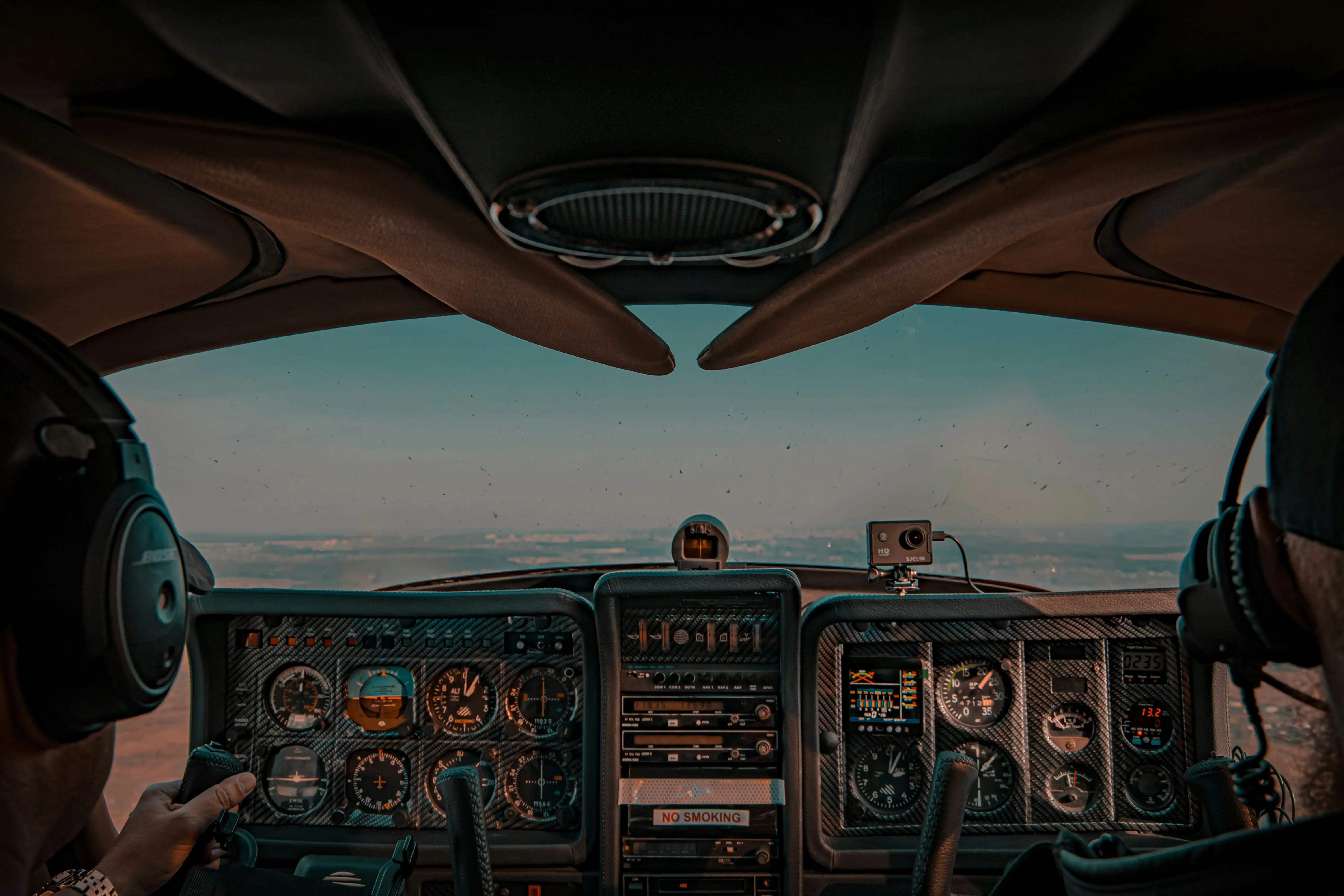 Simulator instruments during IFR procedure